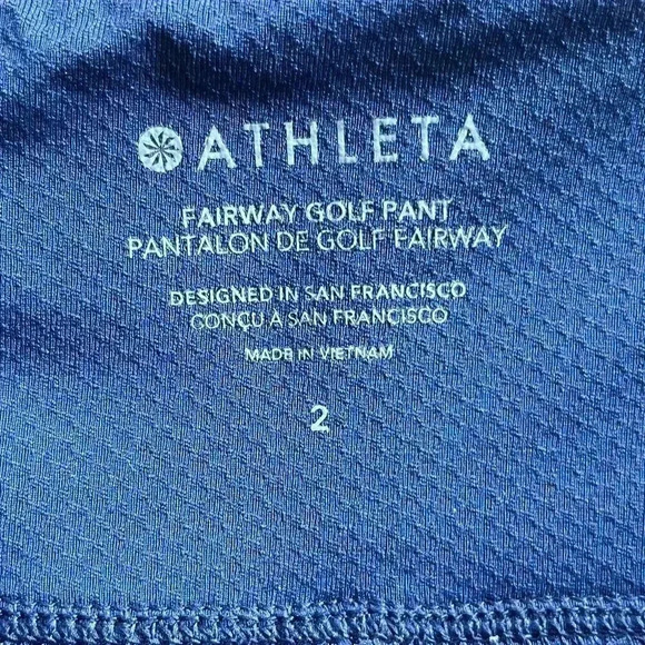 Athleta Fairway Golf Pant Navy Blue Size 2 High Rise Athletic Stretch Activewear - Picture 3 of 9
